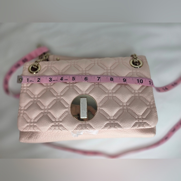 Kate Spade Elegant Leather Pink Quilted Shoulder Bag - Picture 10 of 16
